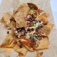 Loaded nachos at Dead Bird Brewing in Milwaukee