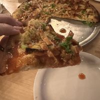 December 2023 pizza of the month, crab ragoon. So good!!!  at Dead Bird Brewing in Milwaukee