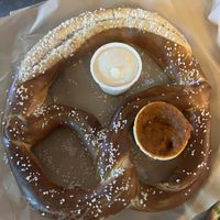 Good pretzel not enough dip though. They have more when asked for free though so that was nice  at Dead Bird Brewing in Milwaukee