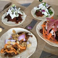 4 specialty tacos  at Dead Bird Brewing in Milwaukee