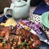 Curry wurst   at The Chakra Lounge in Buxton