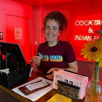 Our friendly vegan waitress at Chai Pani in Asheville