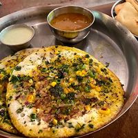 Mixed Vegetable Uttapam at Chai Pani in Asheville