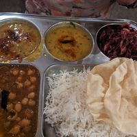 Cholle curry and daal at Chai Pani in Asheville