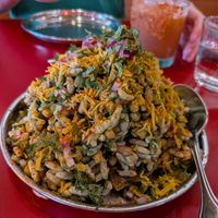 Bhel puri (vegan) at Chai Pani in Asheville