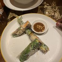Summer rolls  at Sen Viet Vegan in East London