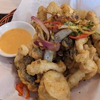 Salt and pepper mushrooms (recommended) at Sen Viet Vegan in East London