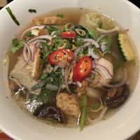 Special Pho noodle soup   at Sen Viet Vegan in East London