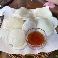 Vegan prawn crackers  at Sen Viet Vegan in East London