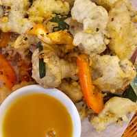 salt n chilli mushrooms at Sen Viet Vegan in East London