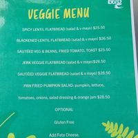 The vegan menu at Bliss Cafe in Oistins