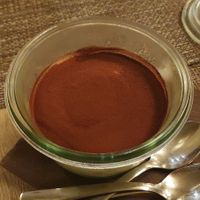 Vegan tiramisù at Pizzeria Controvento in Olginate