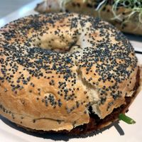 Bagel burger at BCN - Deli & Cia - T2 in Barcelona