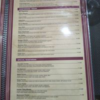 Vegetarian/Vegan menu at Spice Art in Vila Nova De Gaia