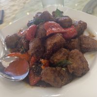 The black pepper chicken  at Chin Swee Vegetarian Restaurant 清水素食館 in Genting Highlands