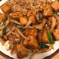 Mongolian Tofu with fried rice  at The Chinese Neighbor in Prosper