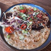 Scallion pancakes   at The Tramshed in Sheffield