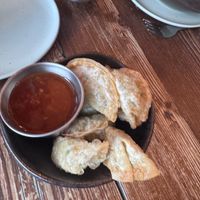 Fried dumplings   at The Tramshed in Sheffield