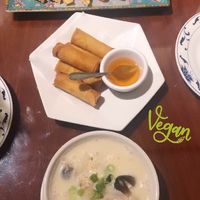 Fried tofu, veggie eggrolls and tom kha soup at Singha Thai Cuisine in Moab