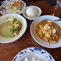 Green and massaman curries  at Singha Thai Cuisine in Moab