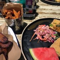 Fried Tofu, Plantain and Sweet Potato Chips at Turtle Bay in Winchester