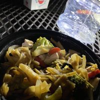 Vegan drunken noodle at camp  at Thai Chili in Ouray