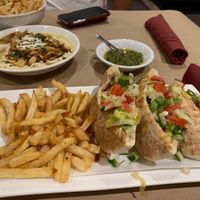 Three way pita and hummus  at Jerusalem in Myrtle Beach