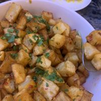 Very spicy potatoes - if you like spicy, you’ll love them!   at Jerusalem in Myrtle Beach