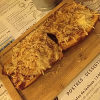 Plátano graten vegano at Tumatey in Barcelona