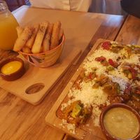 Fried yuca and vegan tostones at Tumatey in Barcelona