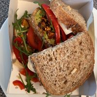 Not the best photo, but it is the best sandwich (Very vegan club sandwich at home).  at Anne&Max in Eindhoven