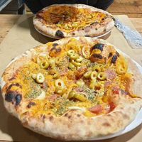 Calabrevegan pizza at Planet Vegan in Sao Paulo