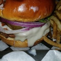 Beyond burger at Mid City Grill in Johnson City