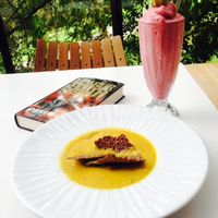 Soup and milkshake  at Funky Fresh Cafe - DogA in Oslo