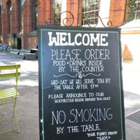 Outdoor seating available. at Funky Fresh Cafe - DogA in Oslo