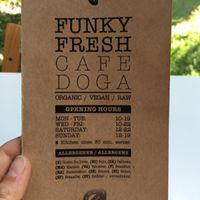 menu at Funky Fresh Cafe - DogA in Oslo