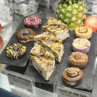 Raw cakes assortment at Funky Fresh Cafe - DogA in Oslo