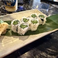 Asparagus rolls - yum!  at Bleu Ginger in Groton