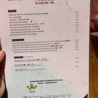 Menu   at M2 Gluten Free in Barcelona