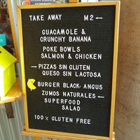 Board at M2 Gluten Free in Barcelona
