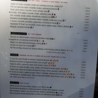 Menu at M2 Gluten Free in Barcelona