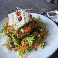 Raw and cooked lasagna   at Warung Ra in Tejakula