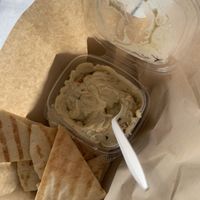 Sun dried tomato spread with pita  at Feed Your Head - Food Stand in Chicago