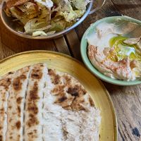 Fluffy flatbread, hummus  #Veganuary at Maison Libanaise in Hong Kong Island