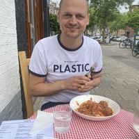 Pasta with “meatballs”  at Trevi's in Amsterdam