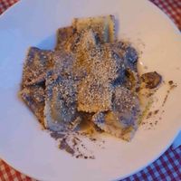 Ravioli with parmesan at Trevi's in Amsterdam