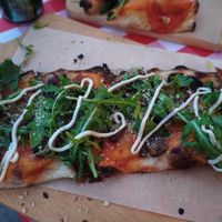 Truffle Pecorino pizza at Trevi's in Amsterdam