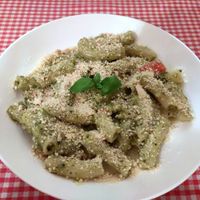 Pesto pasta at Trevi's in Amsterdam