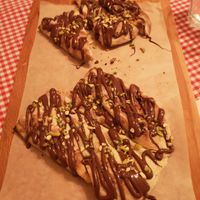 Pizza chocolato at Trevi's in Amsterdam