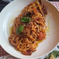 Spaghetti polpette at Trevi's in Amsterdam